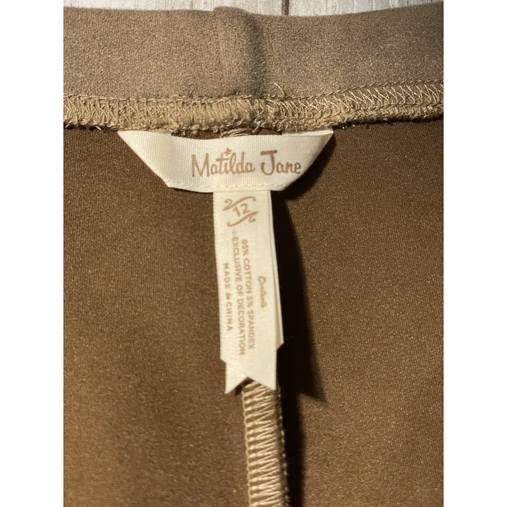 Matilda‎ Jane Girls Size 12 Heart To Heart Suede Moto Leggings Camel - Picture 4 of 6